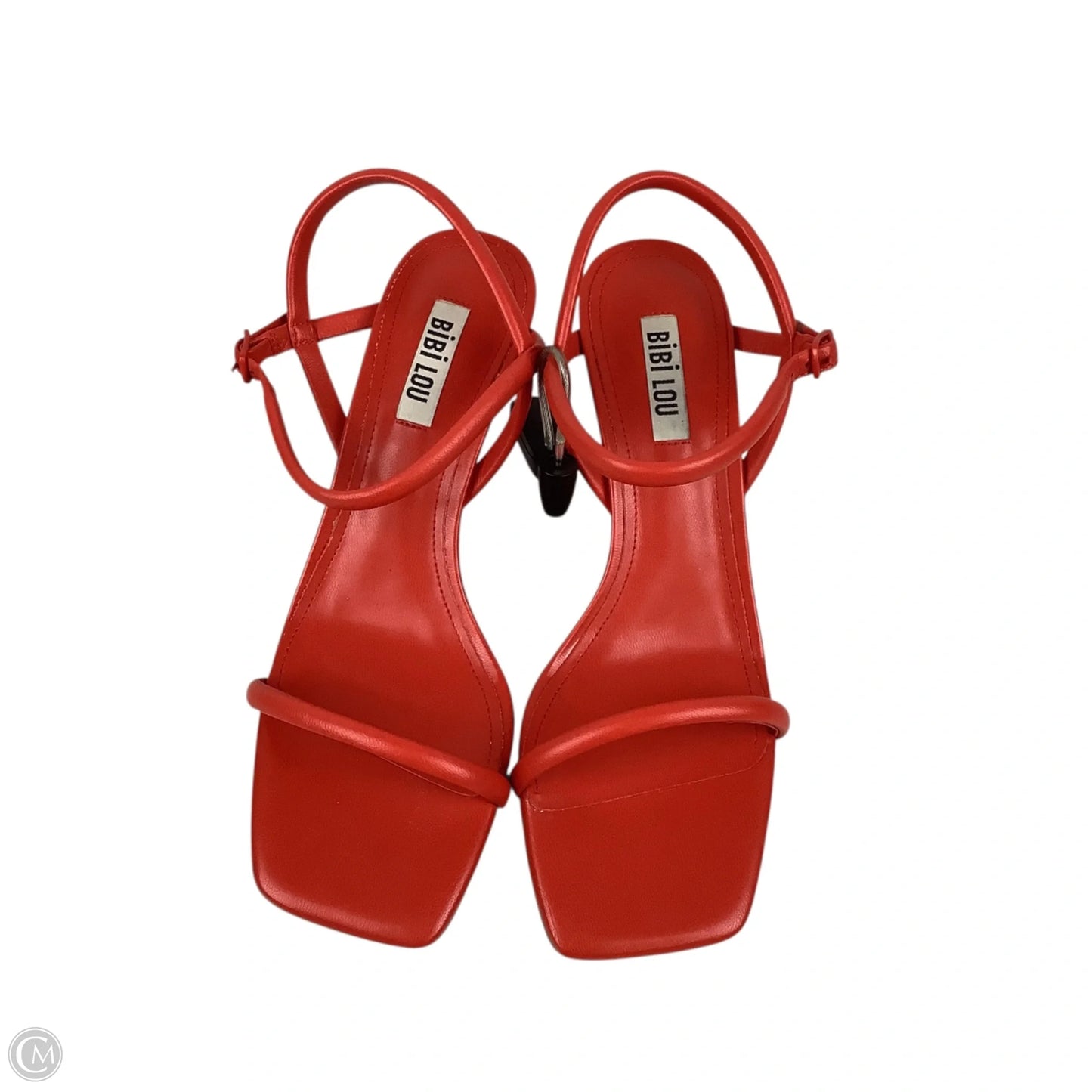 Sandals Heels Kitten By Anthropologie In Red, Size: 7 (38)