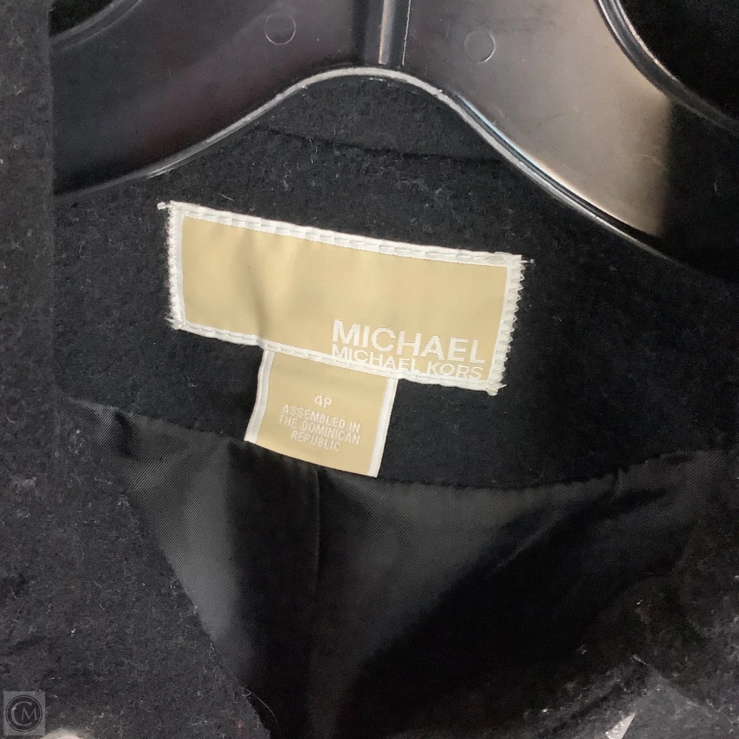 Coat Wool By Michael By Michael Kors In Black, Size: 4p