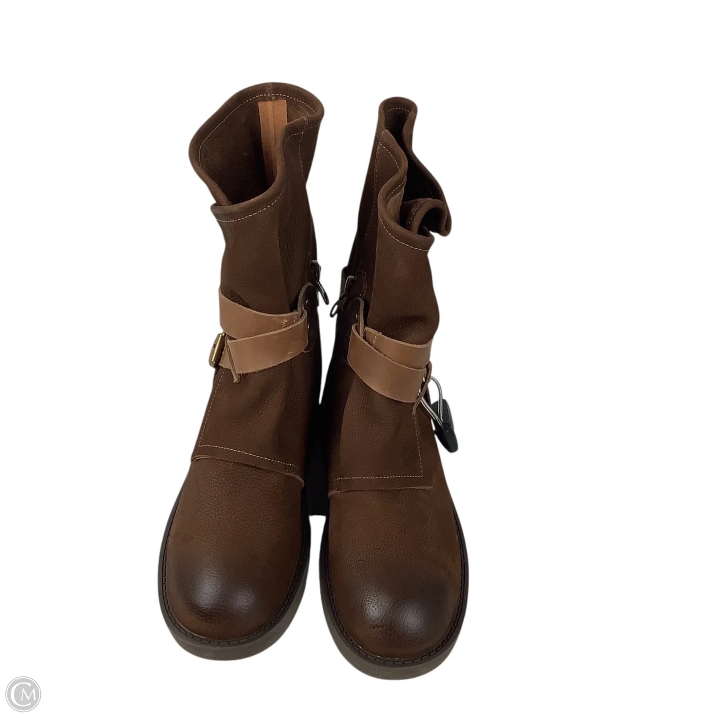 Boots Mid-calf Heels By Cmc In Brown, Size: 6