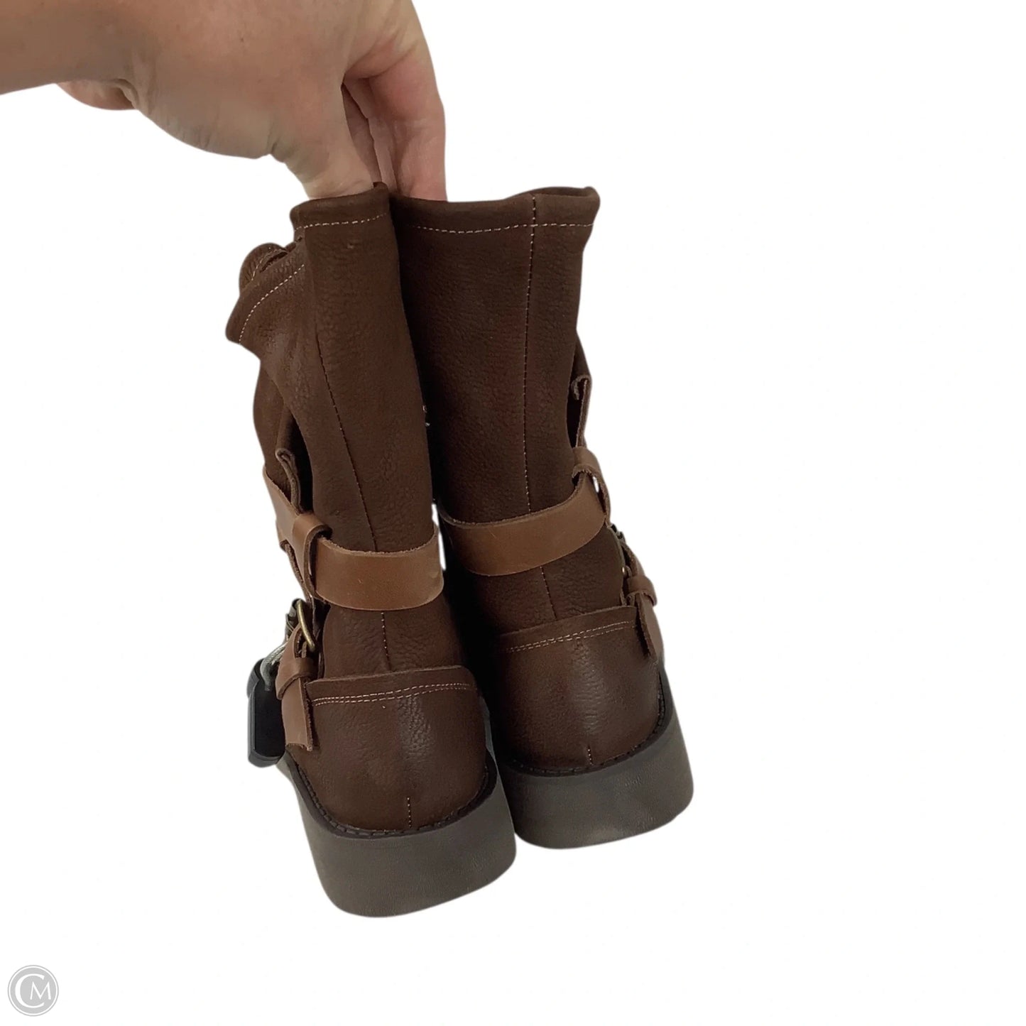 Boots Mid-calf Heels By Cmc In Brown, Size: 6