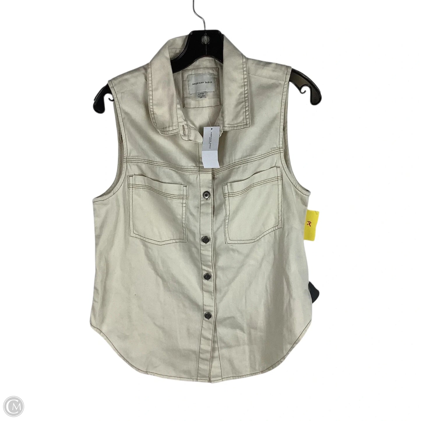 Top Sleeveless By American Eagle In Cream, Size: S