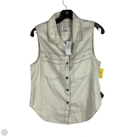 Top Sleeveless By American Eagle In Cream, Size: S