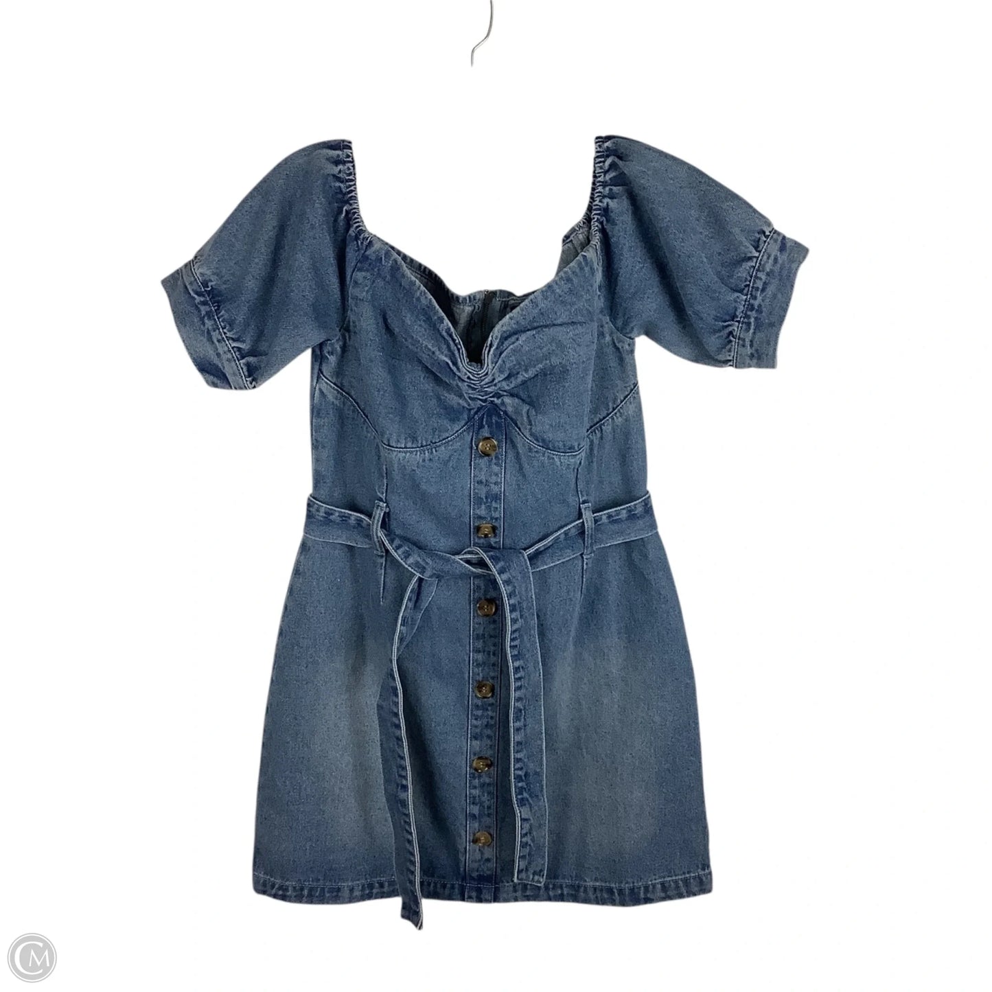 Dress Casual Midi By Missguided In Blue Denim, Size: 8