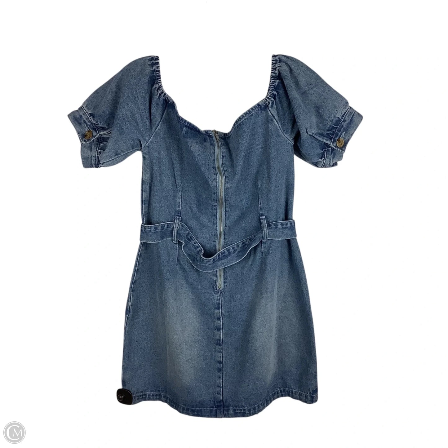 Dress Casual Midi By Missguided In Blue Denim, Size: 8