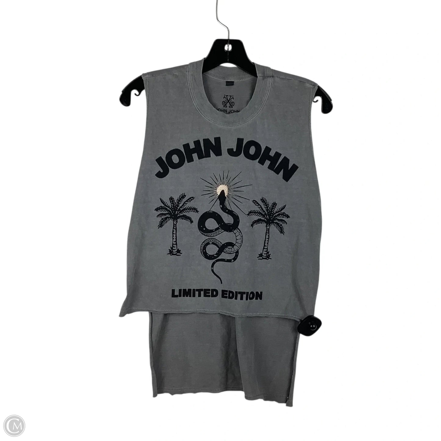 Top Sleeveless By Cmc In Grey, Size: S