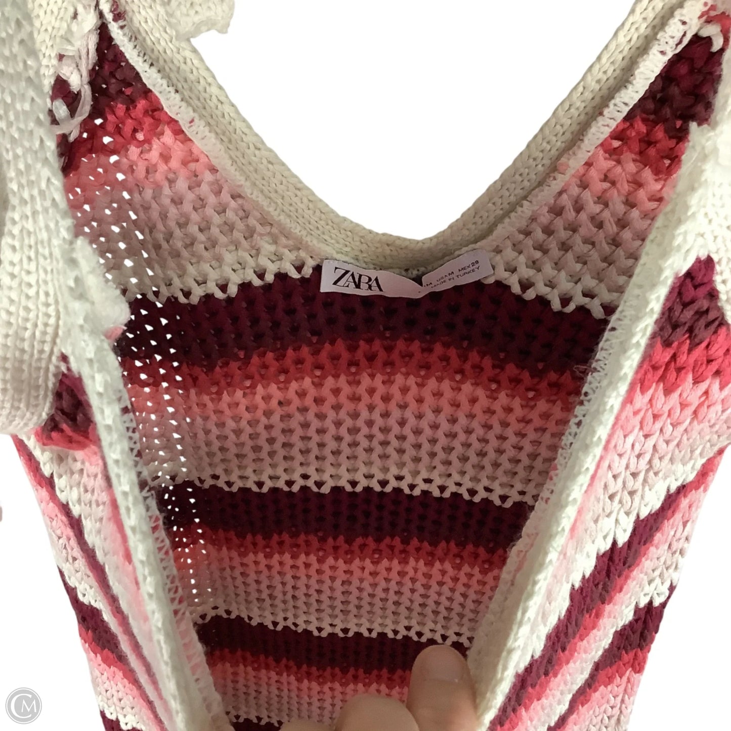 Dress Party Long By Zara In Pink & Red, Size: M