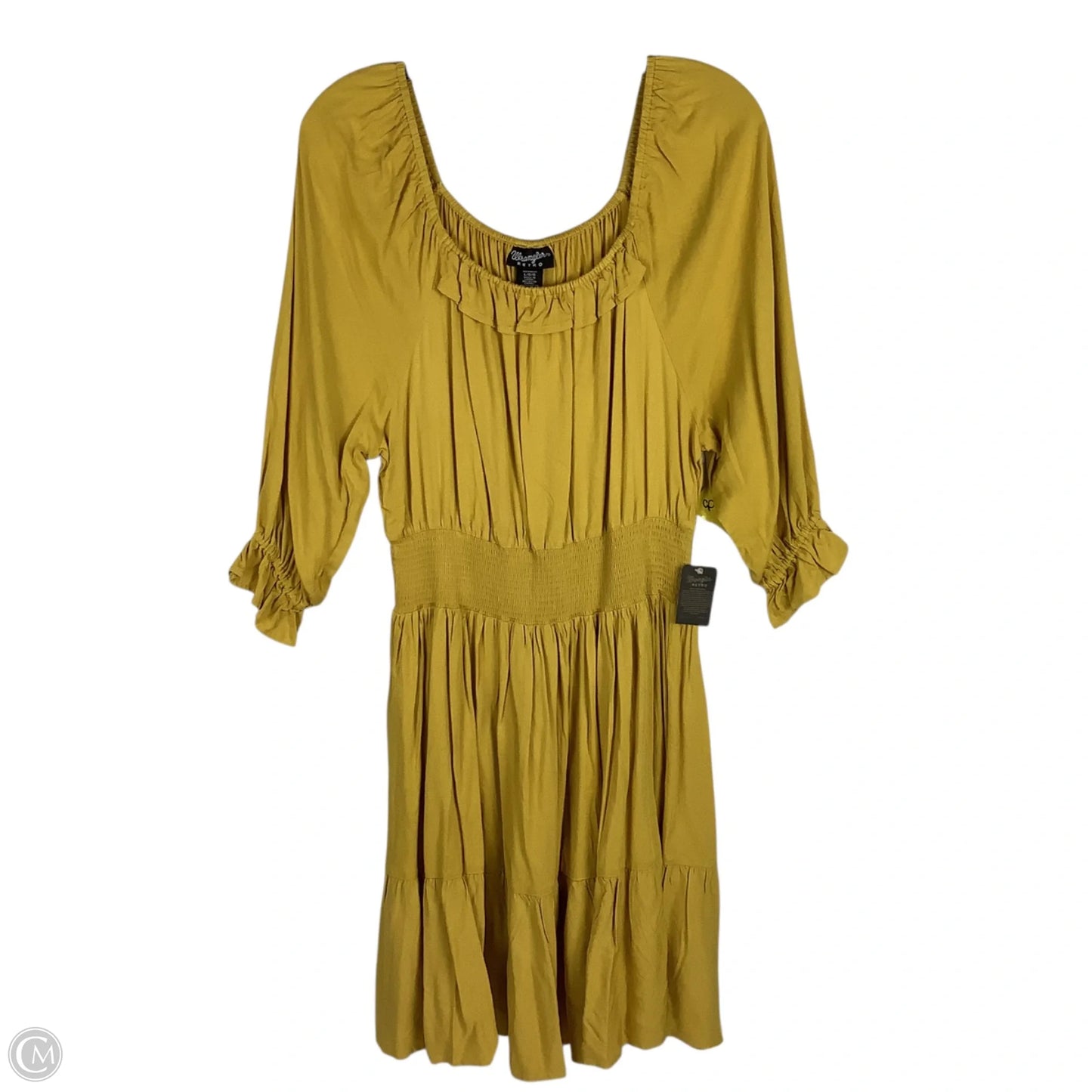 Dress Casual Midi By Wrangler In Yellow, Size: L