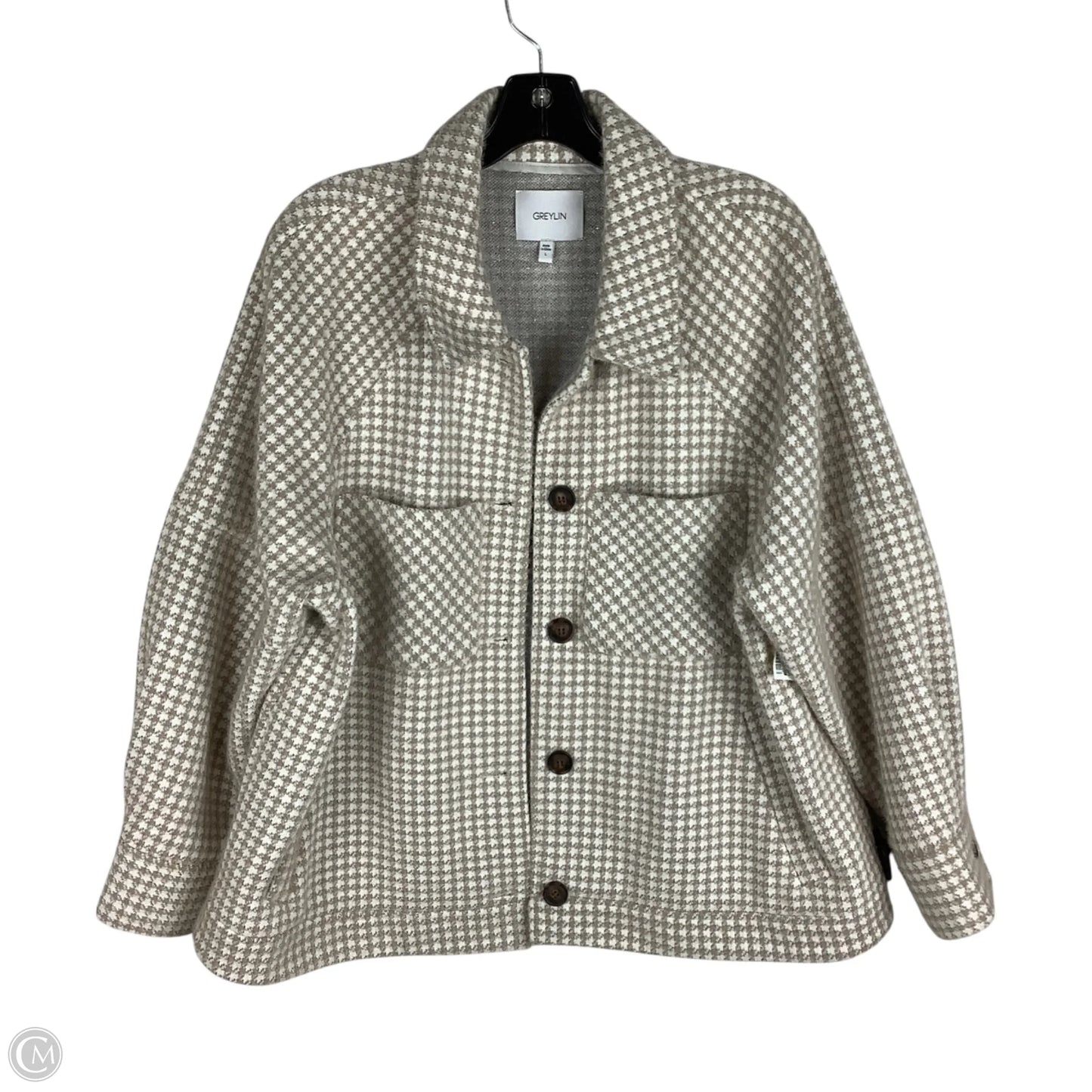 Jacket Other By Greylin In Tan & White, Size: L