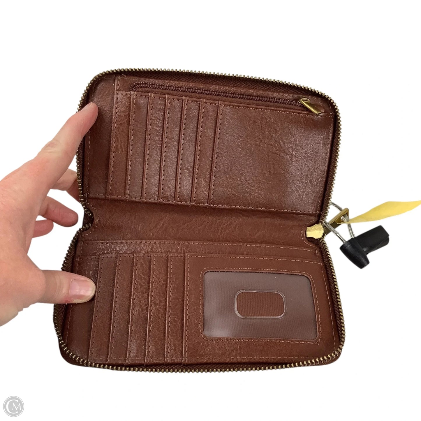 Wallet Leather By Fossil, Size: Medium