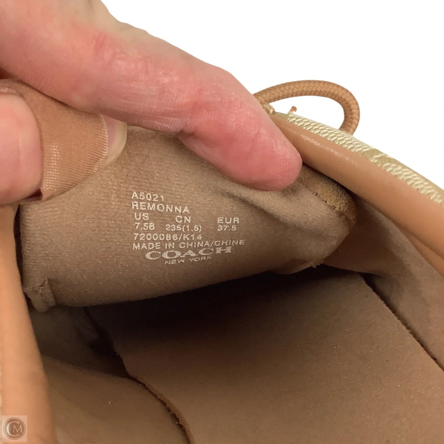 Shoes Designer By Coach In Tan, Size: 7.5