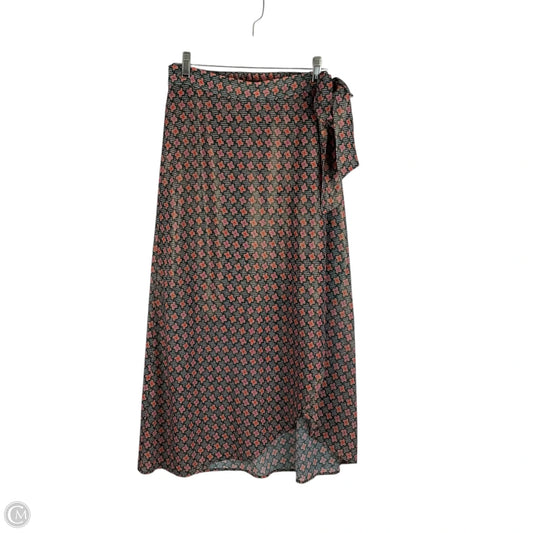 Skirt Maxi By Maeve In Green & Orange, Size: 6
