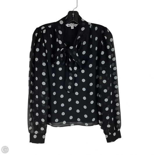 Top Long Sleeve By Walter Baker In Polkadot Pattern, Size: M