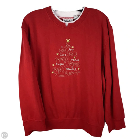Sweater By Clothes Mentor In Red, Size: Lp
