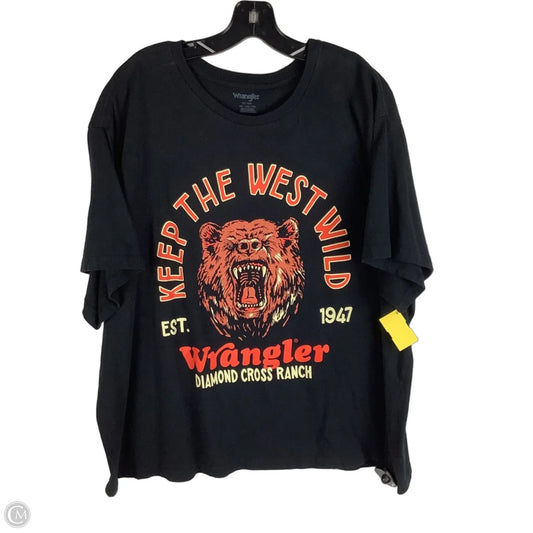 Top Short Sleeve Basic By Wrangler In Black, Size: Xxl