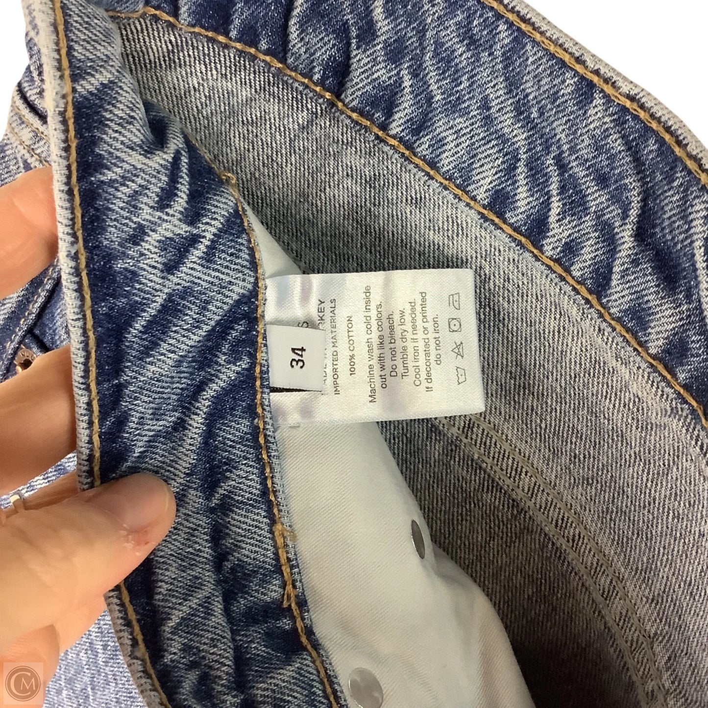 Jeans Straight By Cmc In Blue Denim, Size: 18 (34)