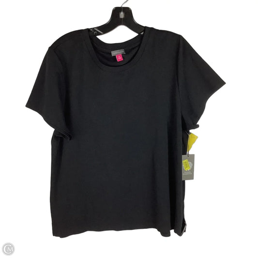 Top Short Sleeve By Vince Camuto In Black, Size: Xl