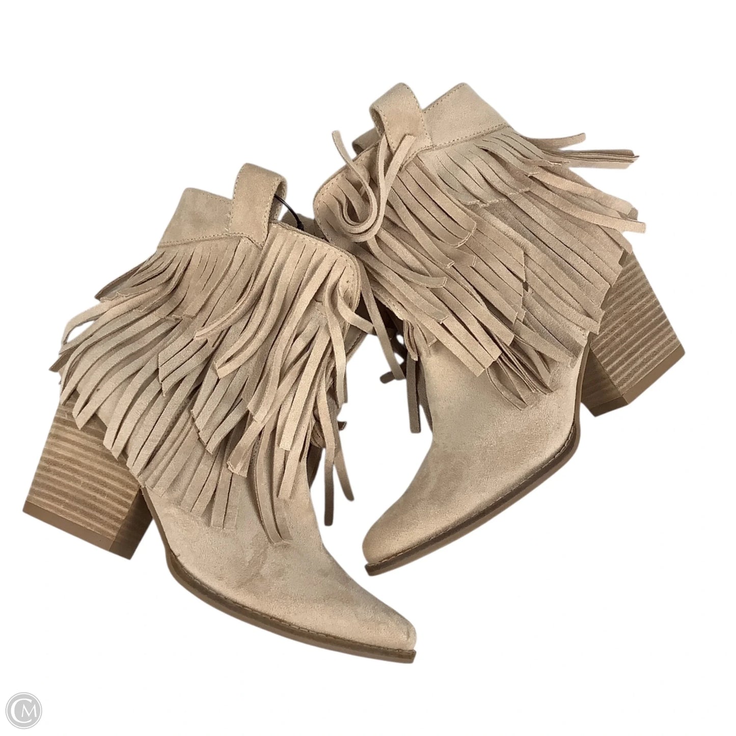 Boots Ankle Heels By Coconuts In Tan, Size: 7