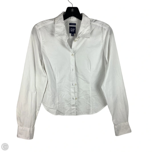 Top Long Sleeve By Gap In White, Size: Xs