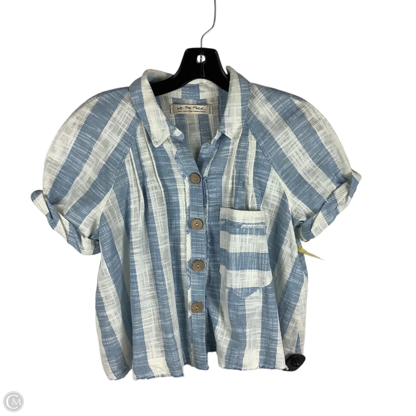 Top Short Sleeve By We The Free In Striped Pattern, Size: S