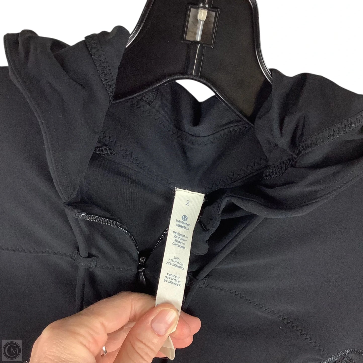 Athletic Jacket By Lululemon In Black, Size: 2