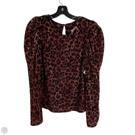 Top Long Sleeve By Dolan Left Coast In Animal Print, Size: S