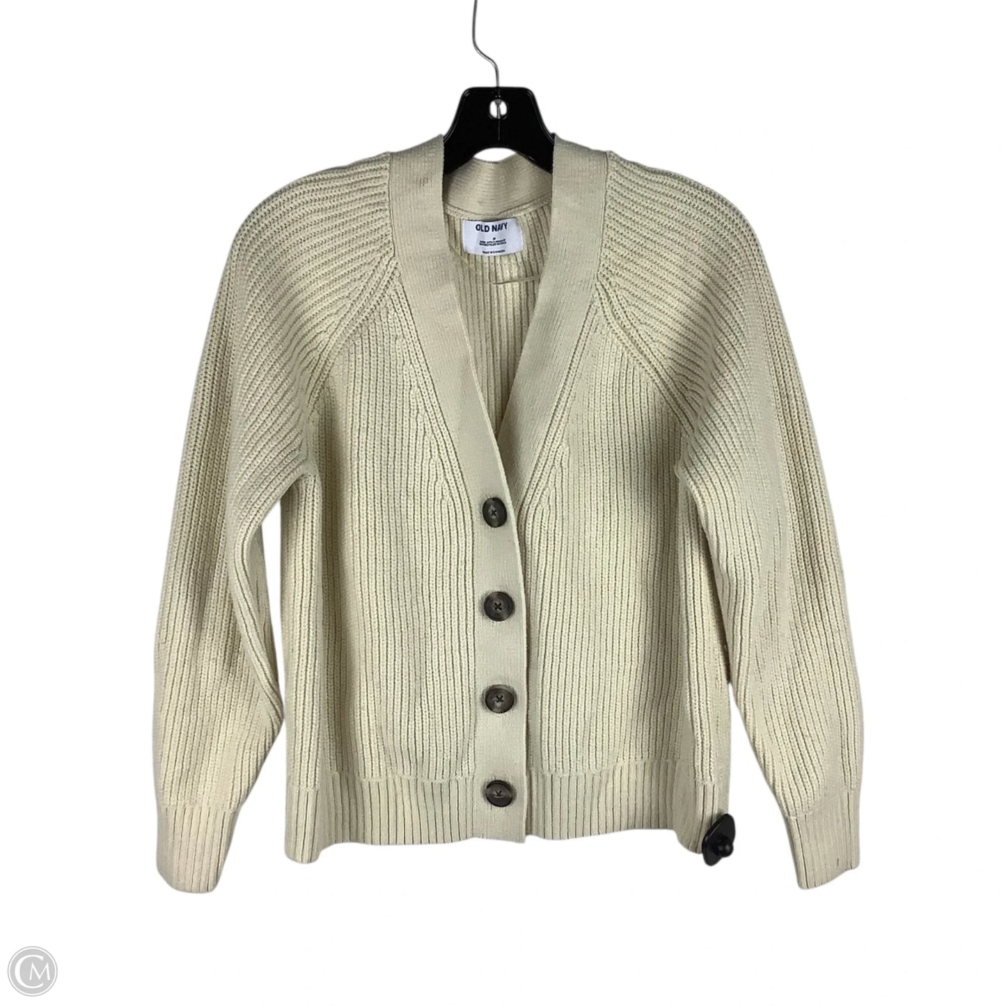 Sweater Cardigan By Old Navy In Cream, Size: M