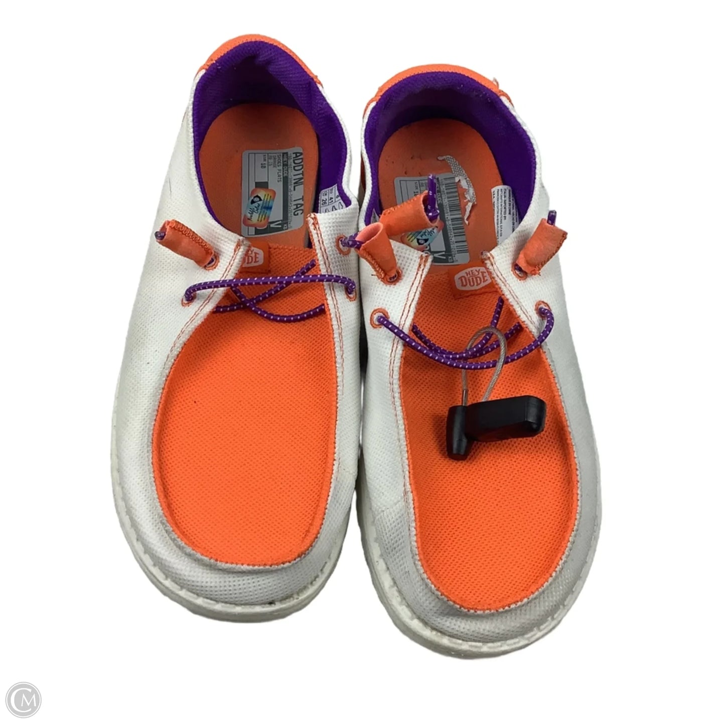 Shoes Flats By Hey Dude In Orange, Size: 10