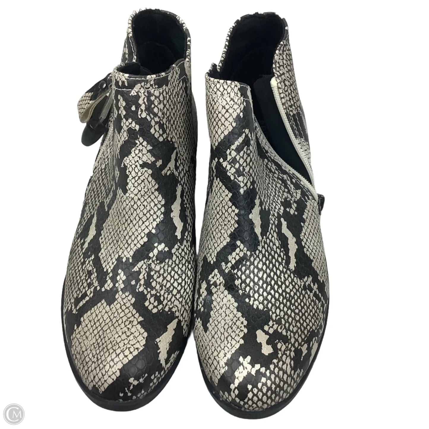 Boots Ankle Heels By Arizona In Snakeskin Print, Size: 9.5