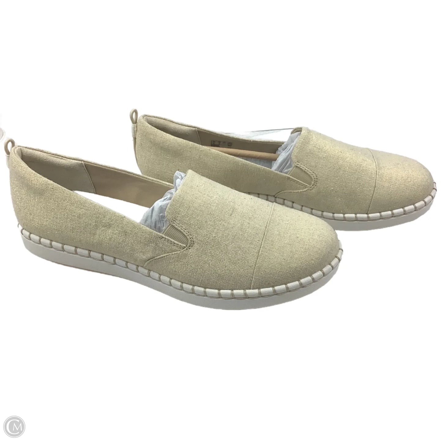 Shoes Flats By Clarks In Gold, Size: 10