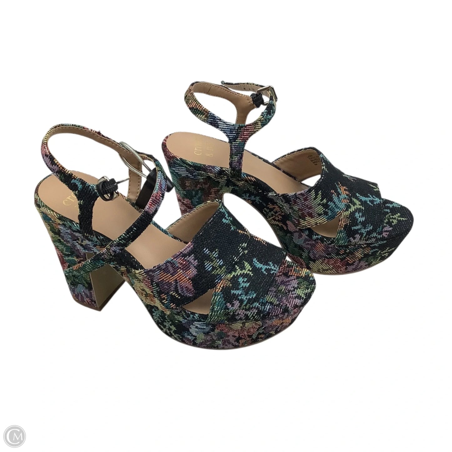 Shoes Heels Block By Crown And Ivy In Floral Print, Size: 6