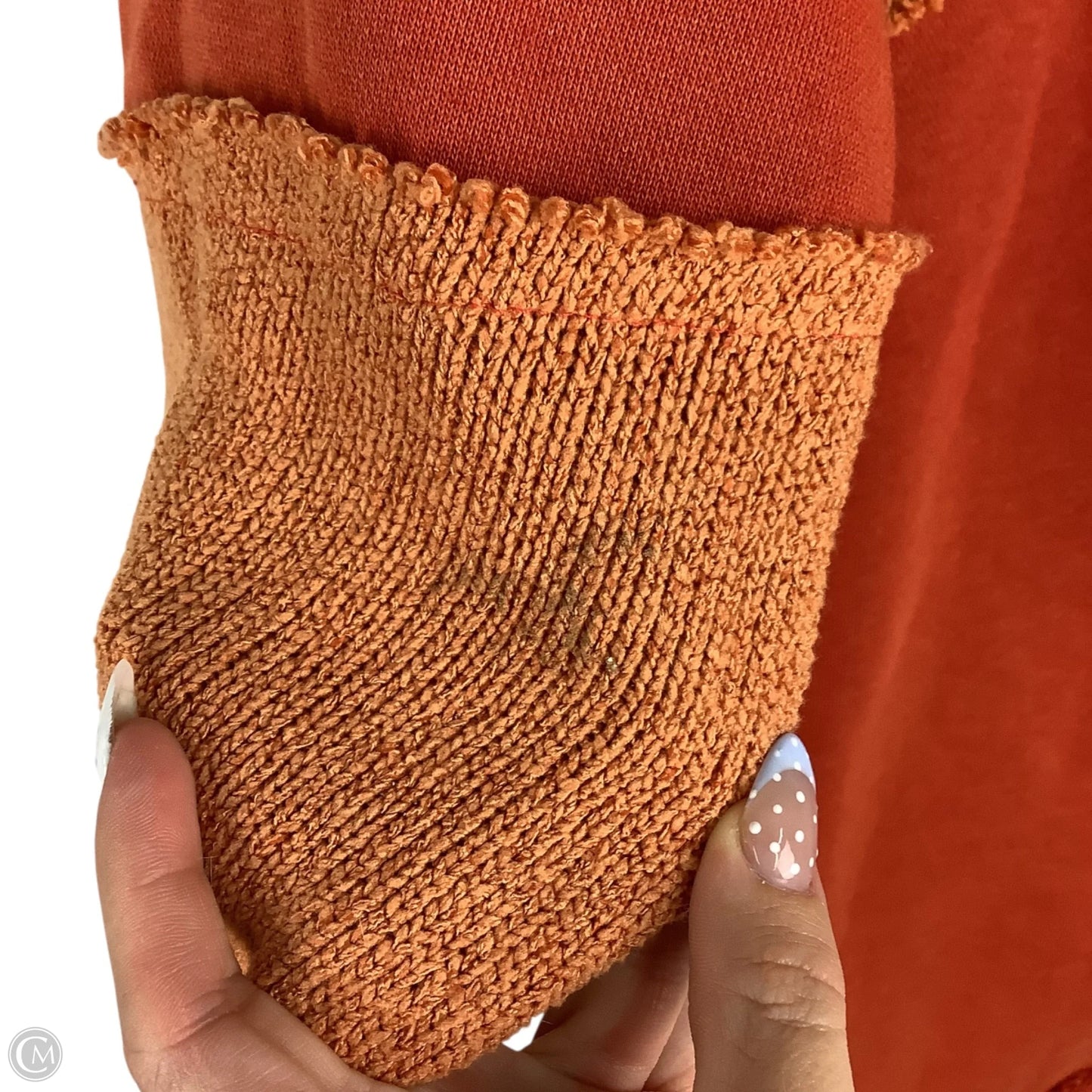 Sweatshirt Hoodie By Pol In Orange, Size: M