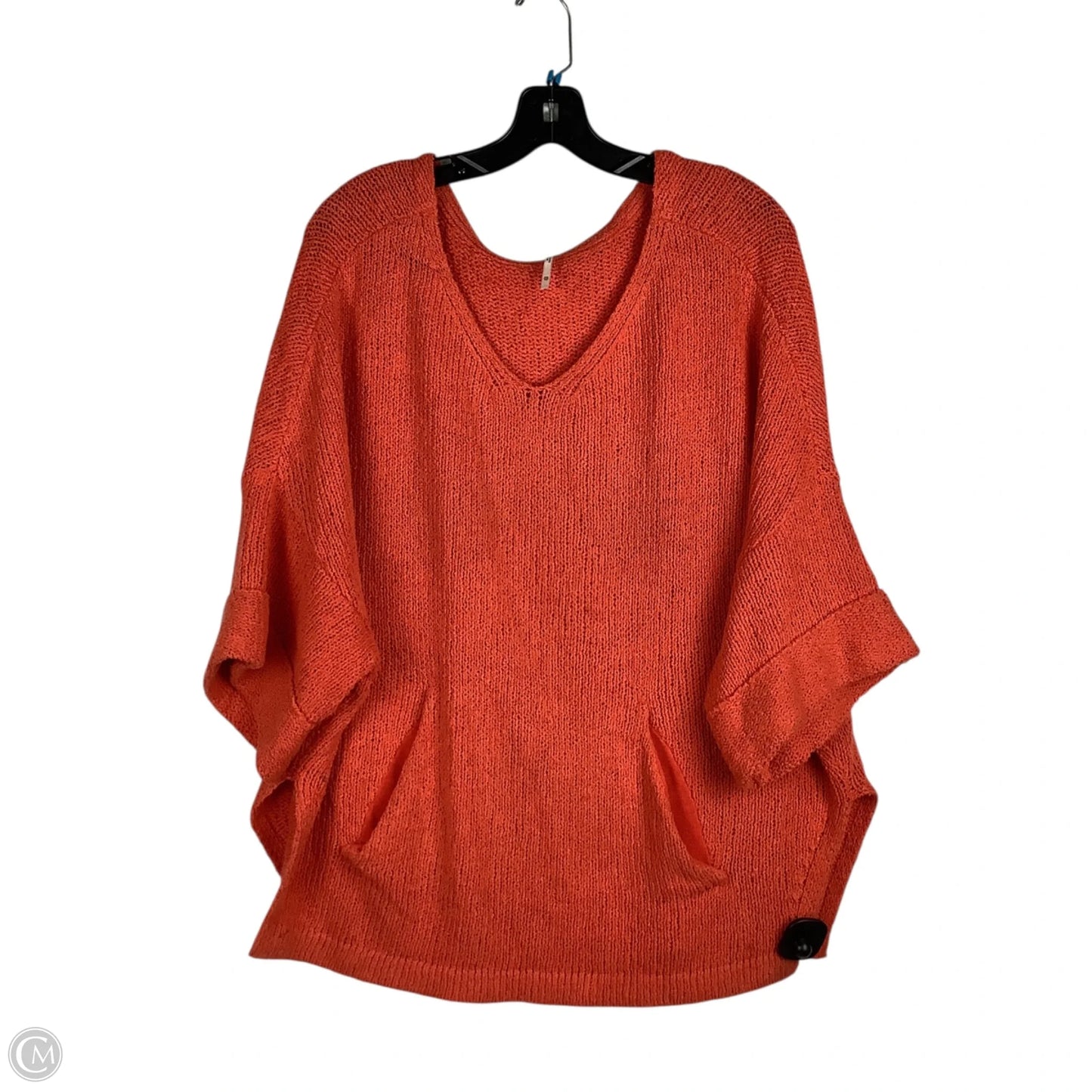 Sweater Short Sleeve By Free People In Orange, Size: Xs
