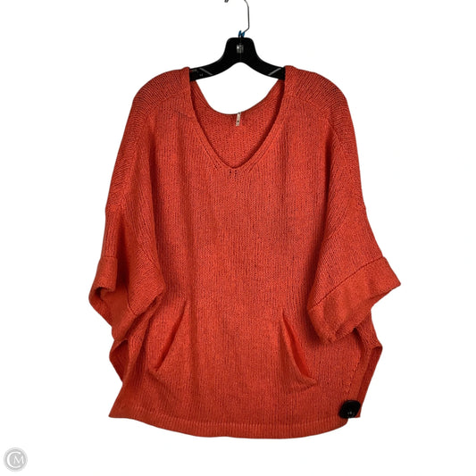 Sweater Short Sleeve By Free People In Orange, Size: Xs