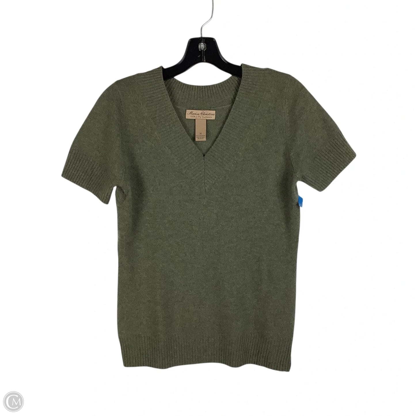 Sweater Cashmere By Clothes Mentor In Green, Size: M