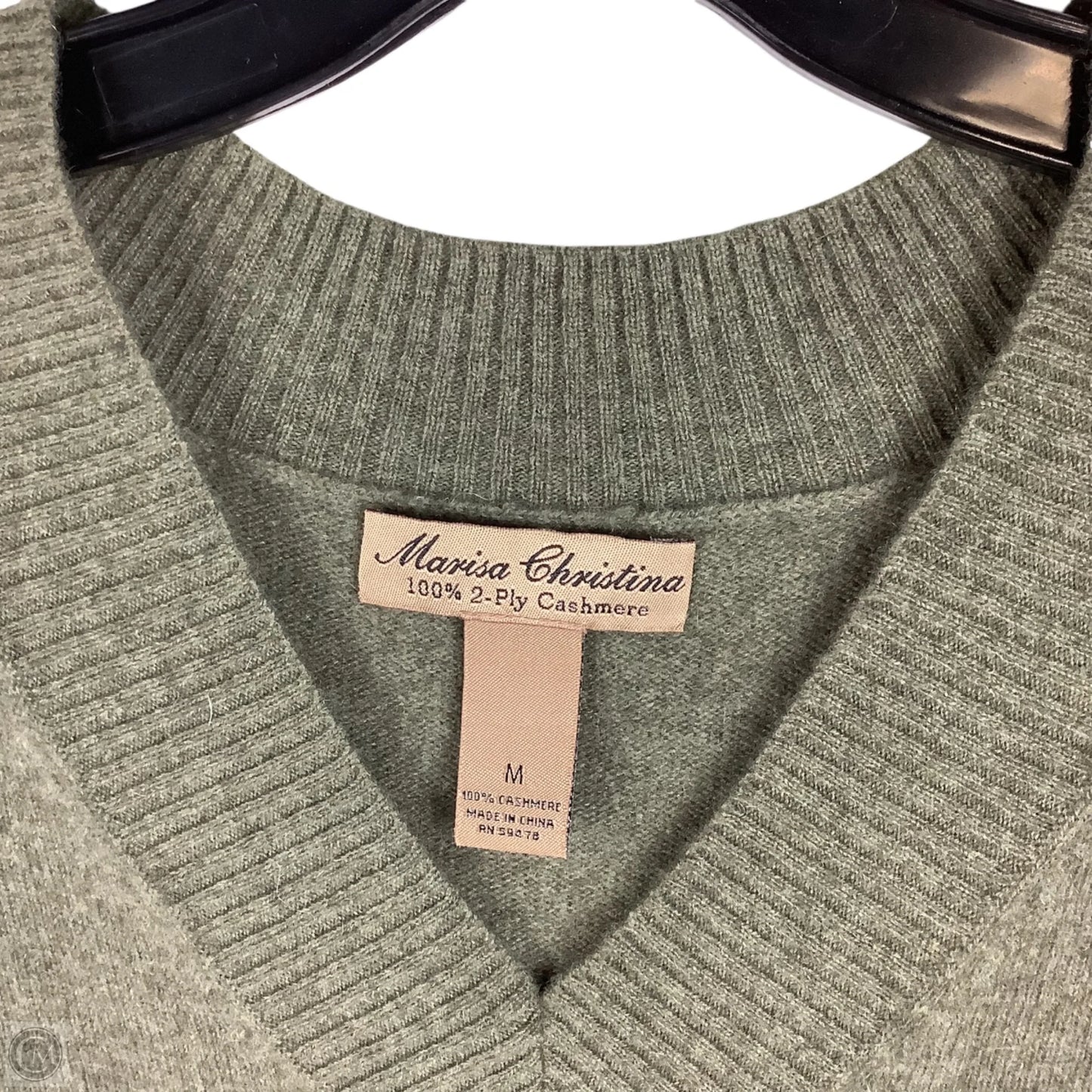 Sweater Cashmere By Clothes Mentor In Green, Size: M