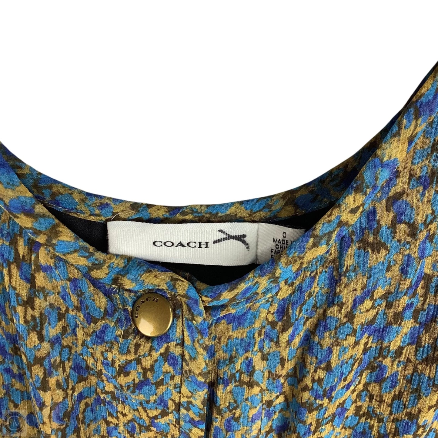 Dress Designer By Coach In Blue & Brown, Size: 0