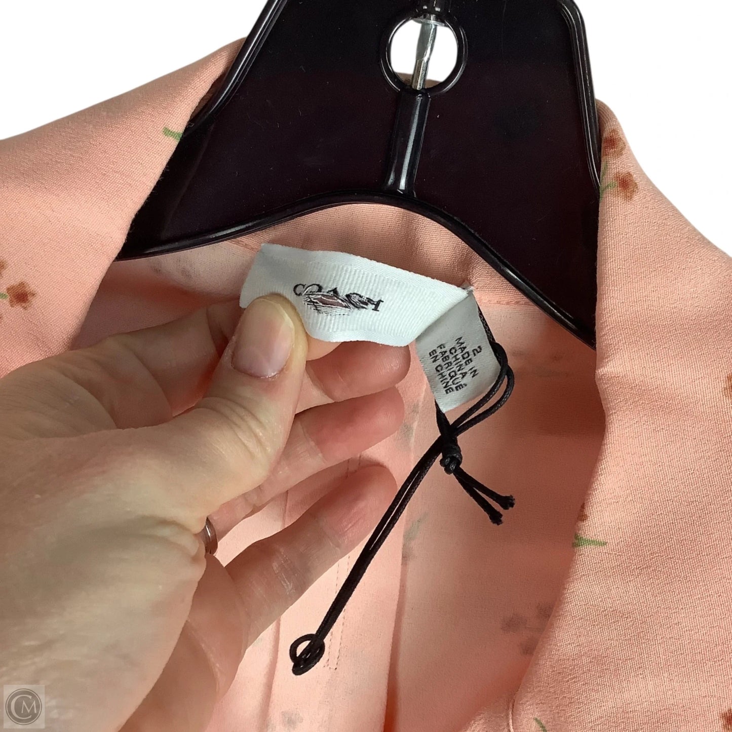 Top Short Sleeve Designer By Coach In Pink, Size: 2