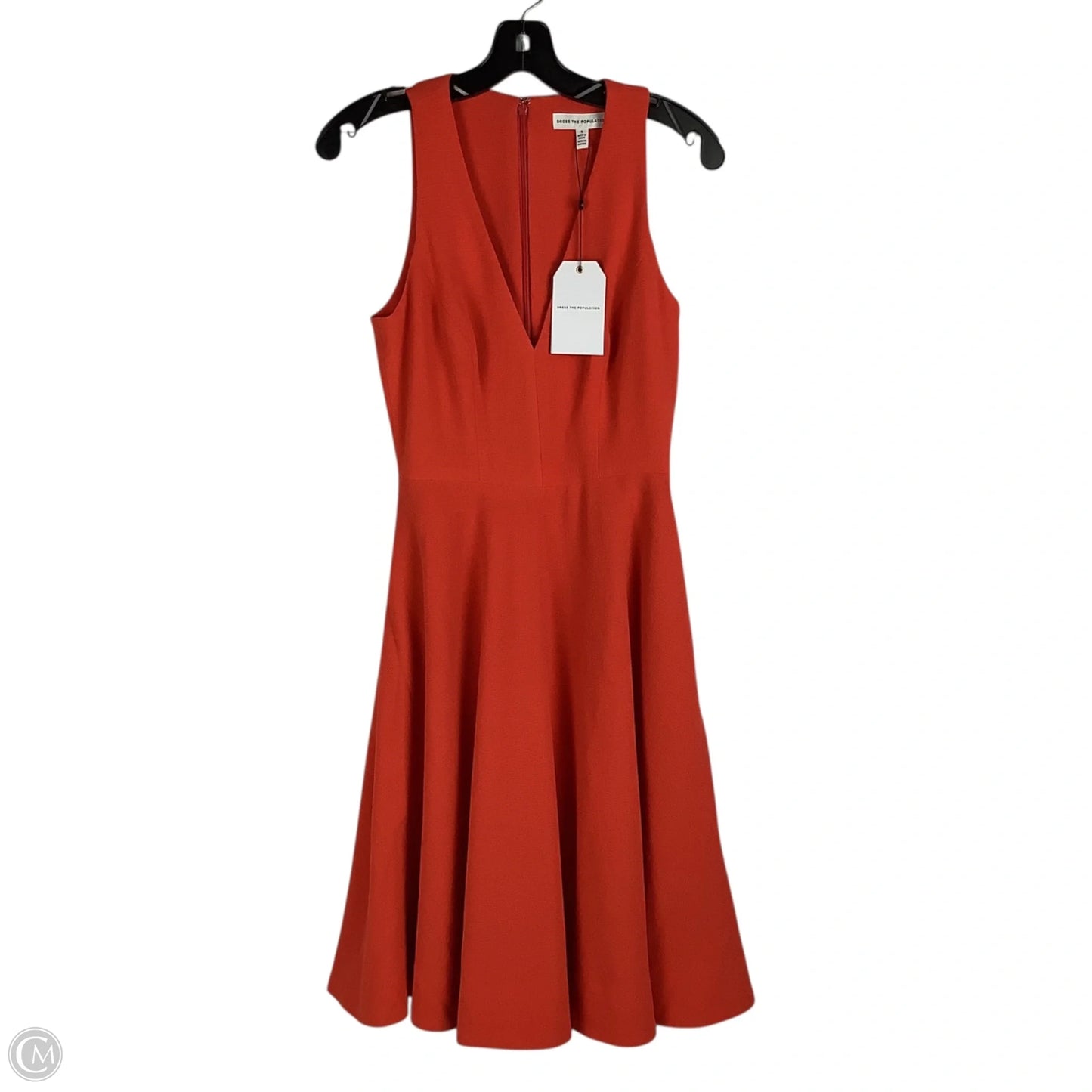 Dress Party Midi By Dress The Population In Orange, Size: S