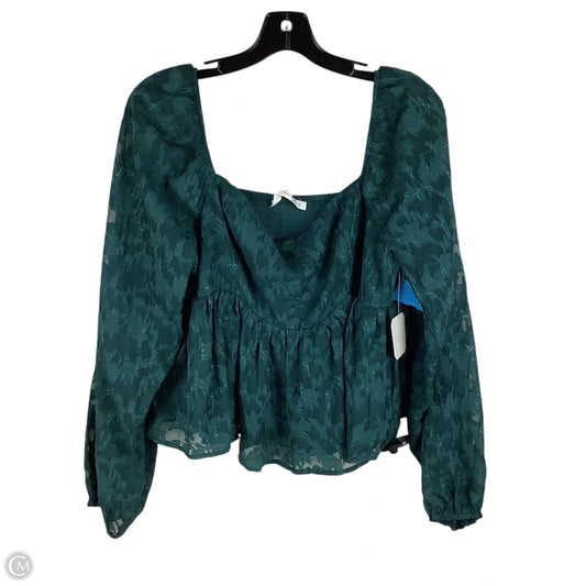 Top Long Sleeve By Altard State In Teal, Size: Xl