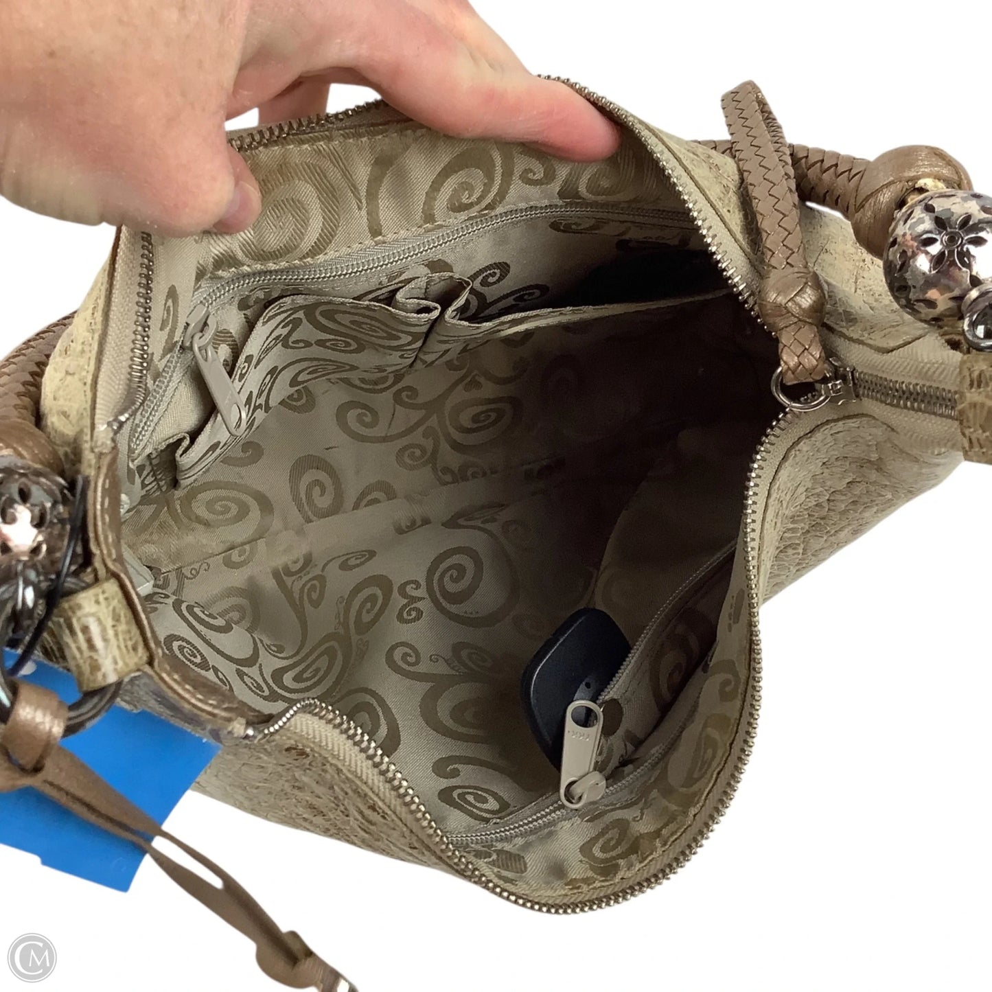 Handbag Leather By Brighton, Size: Medium