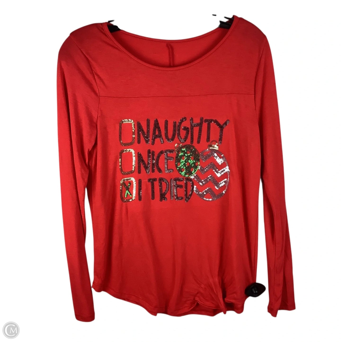 Top Long Sleeve Basic By Clothes Mentor In Red, Size: S