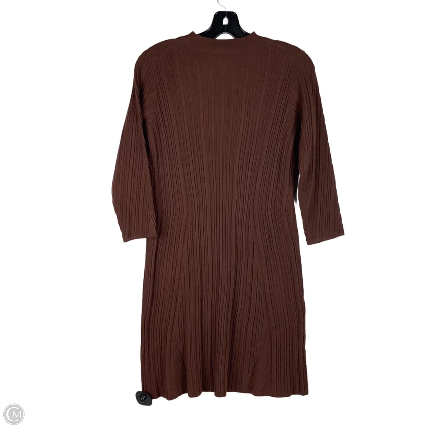 Dress Sweater By Cmc In Brown, Size: S