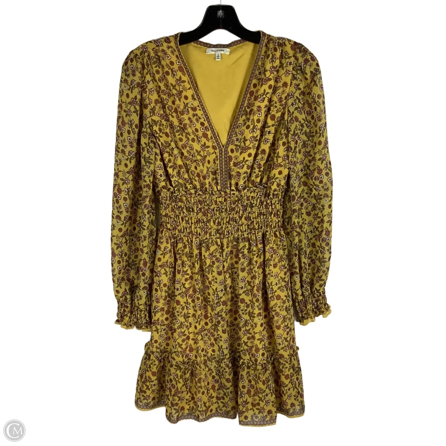 Dress Party Short By Max Studio In Yellow, Size: S