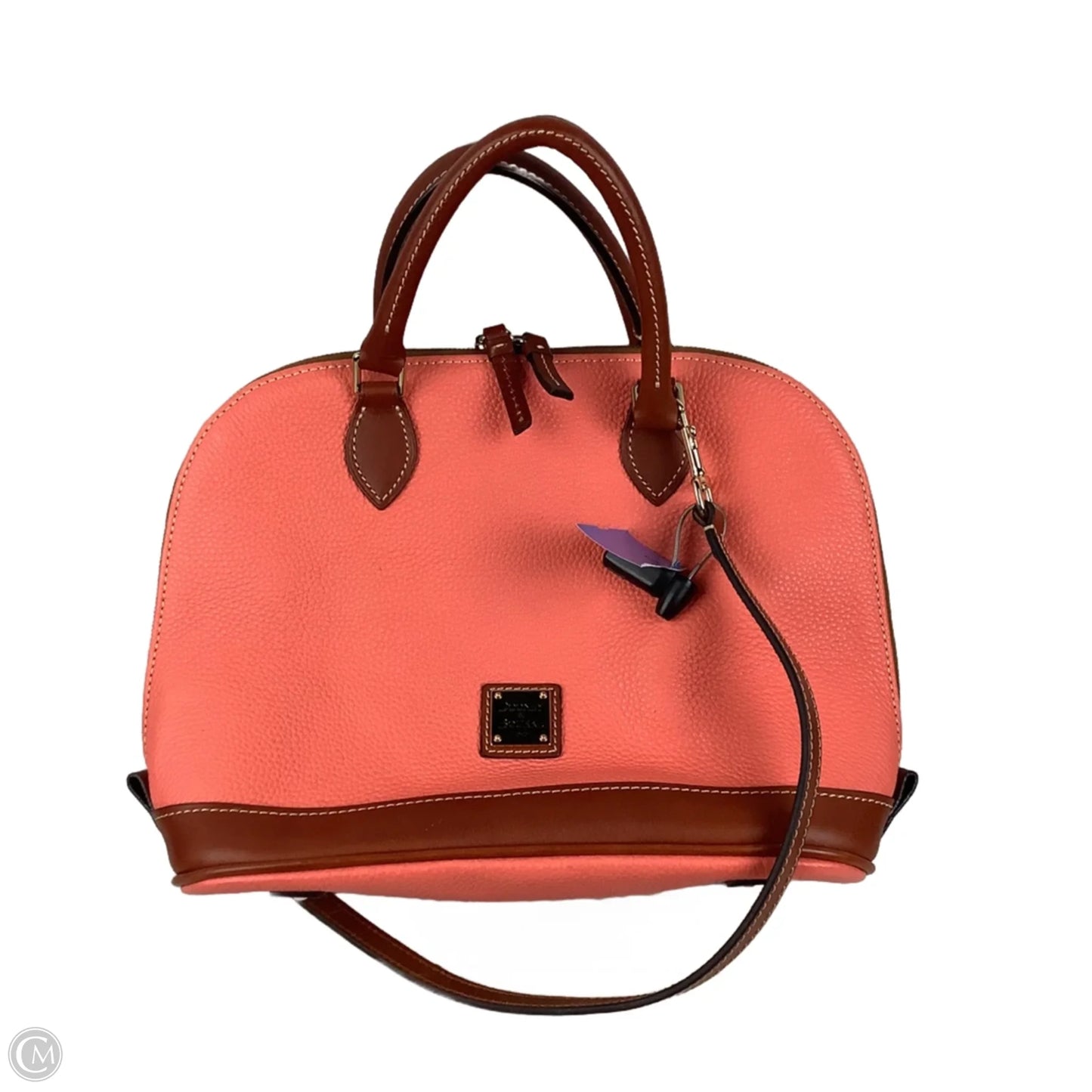 Handbag Leather By Dooney And Bourke, Size: Medium