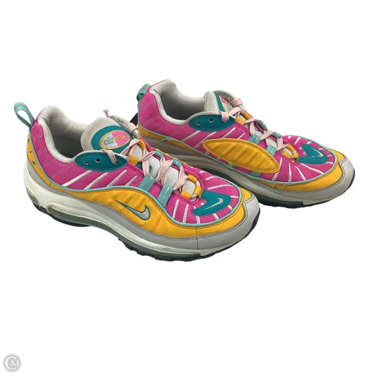 Shoes Athletic By Nike In Pink & Yellow, Size: 8