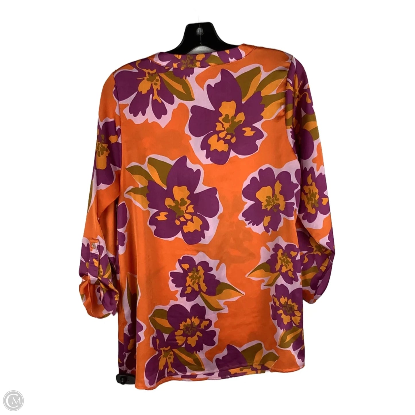 Top Long Sleeve By Jodifl In Orange & Purple, Size: S
