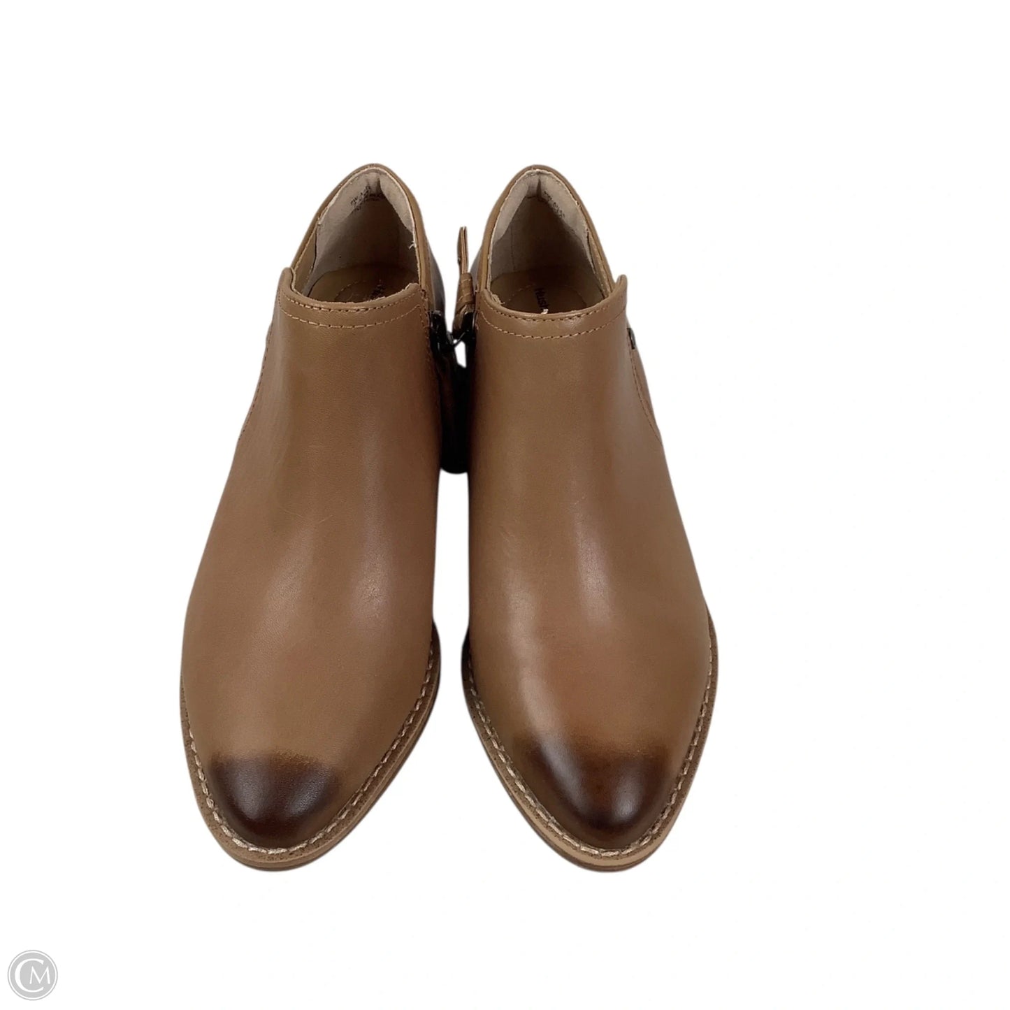 Boots Ankle Heels By Hush Puppies In Brown, Size: 7.5