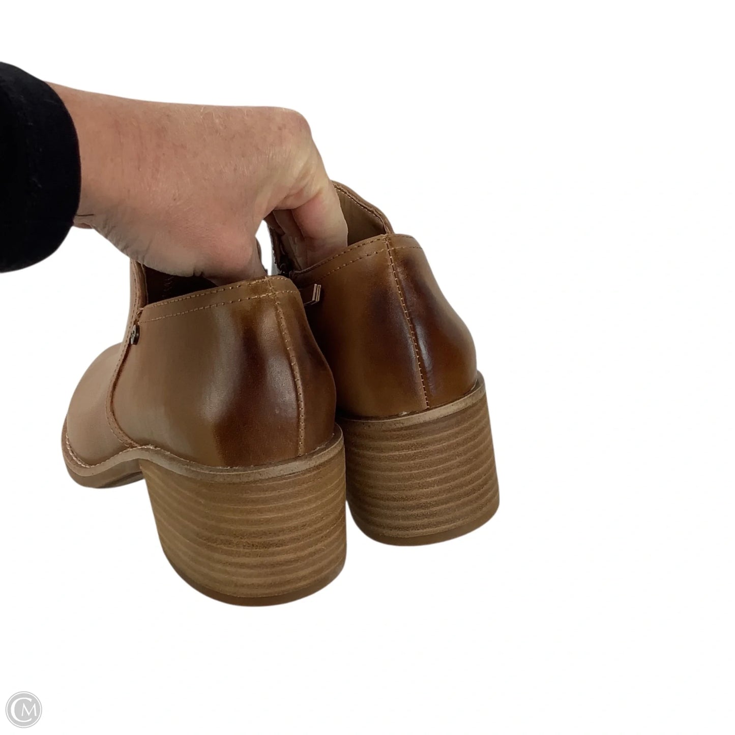 Boots Ankle Heels By Hush Puppies In Brown, Size: 7.5