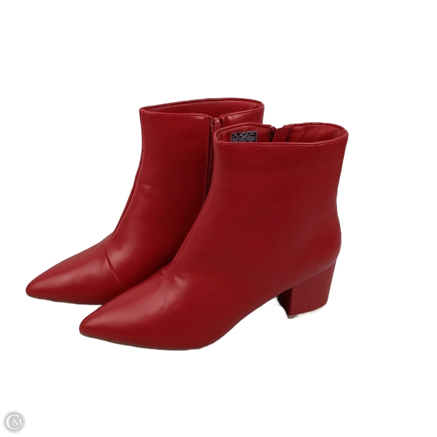 Boots Ankle Heels By Sugar In Red, Size: 8