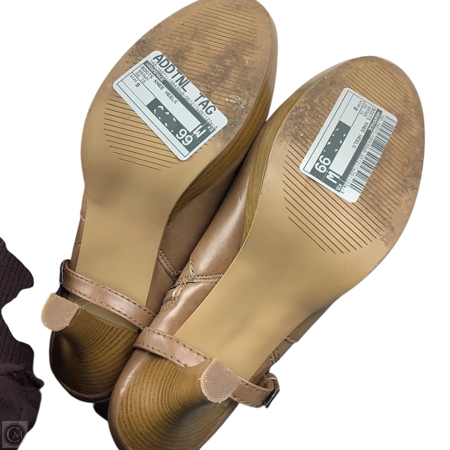 Boots Knee Heels By Rampage In Brown, Size: 9